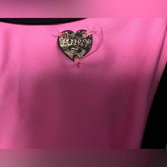 Juicy Couture hot pink and gold racer back bikini top size medium - Picture 3 of 12
